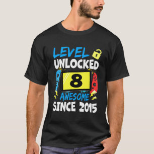 Birthday Boy Level 8 Unlocked Awesome 2015 Video G T-Shirt