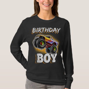 Birthday Boy Monster Truck Birthday Party Gift for T-Shirt