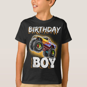 Birthday Boy Monster Truck Birthday Party Gift for T-Shirt