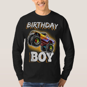 Birthday Boy Monster Truck Birthday Party Gift for T-Shirt