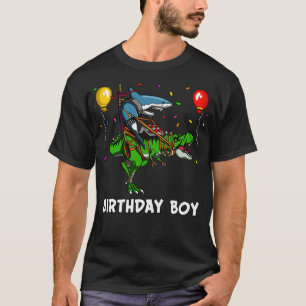 Birthday Boy Ninja Riding Dinosaur T-Shirt