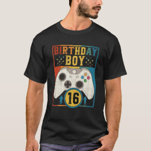 Birthday Boy Retro Video Game Controller Gamer 16T T-Shirt