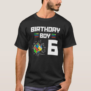 Birthday boy Rubixk cube theme 6 year old kids spe T-Shirt