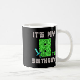 Birthday Boy Shirt It's My 8th Birthday Gamer Pixe Coffee Mug