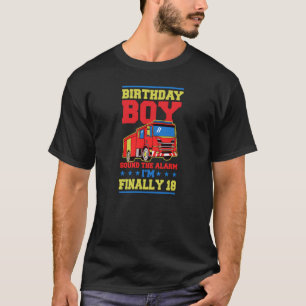 Birthday Boy Sound The Alarm I'm Finally 18 Year O T-Shirt