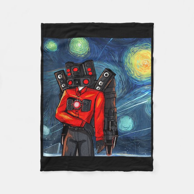 Birthday Boy Speakerman Video Game Controller Game Fleece Blanket (Front)