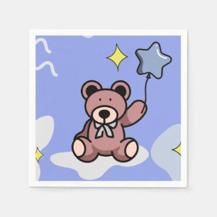 Birthday Boy Teddy Bear Napkin
