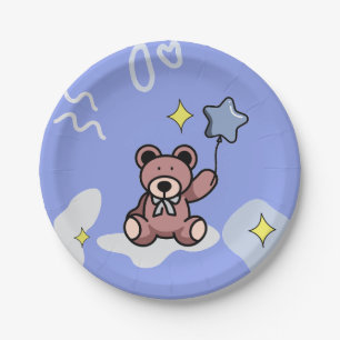 Birthday Boy Teddy Bear    Paper Plate