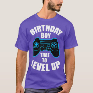 Birthday Boy Time To Level Up Funny Bday Party T-Shirt
