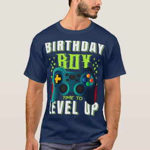 Birthday Boy Time To Level Up Funny Video Game Boy T-Shirt