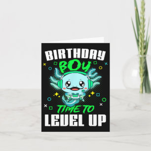 Birthday Boy Time To Level Up Gamer Birthday Kids  Card