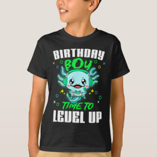 Birthday Boy Time To Level Up Gamer Birthday Kids T-Shirt