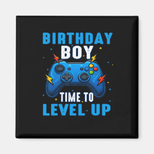 Birthday Boy Time To Level Up Gamer Video Game 7 Y Magnet