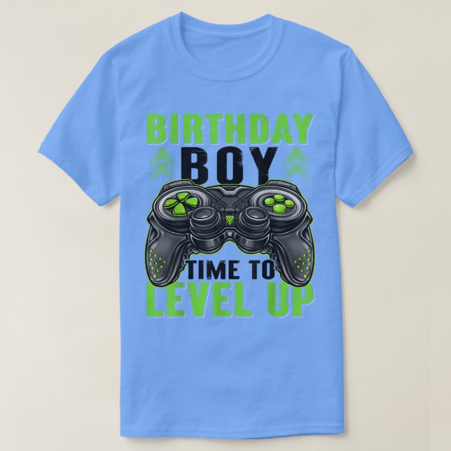 Birthday Boy Time to Level Up Gaming Birthday Boys T-Shirt (Design Front)