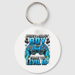 Birthday Boy Time To Level Up Shirt Video Gamer Bi Key Ring