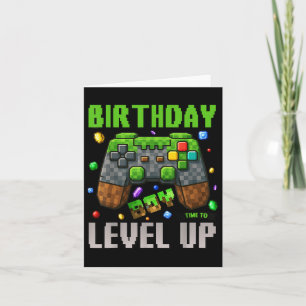 Birthday Boy Time To Level Up Video Game Birthday Card