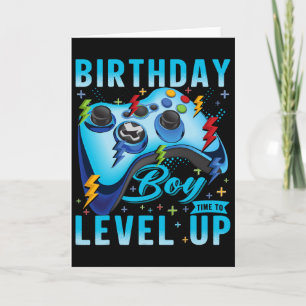 Birthday Boy Time To Level Up Video Game Birthday  Card