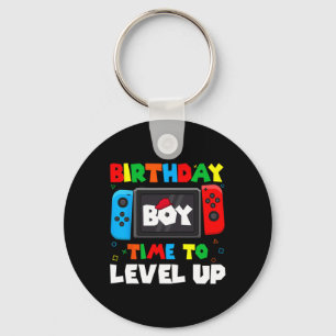 Birthday Boy Time To Level Up Video Game Birthday  Key Ring