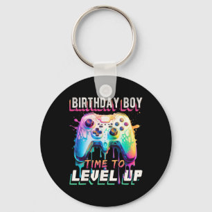 Birthday Boy Time To Level Up Video Game Birthday Key Ring