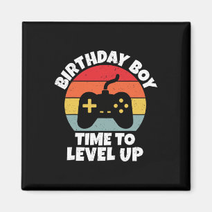 Birthday Boy Time To Level Up Video Game Birthday Magnet