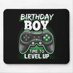 Birthday Boy Time To Level Up Video Game Birthday  Mouse Pad