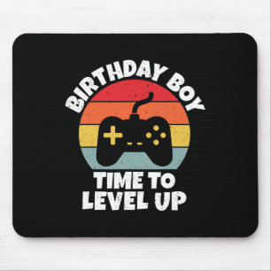 Birthday Boy Time To Level Up Video Game Birthday  Mouse Pad