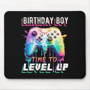 Birthday Boy Time To Level Up Video Game Birthday  Mouse Pad