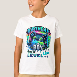 Birthday Boy Time To Level Up Video Game Birthday  T-Shirt