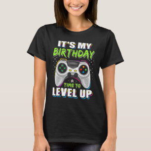 Birthday Boy Time to Level Up Video Game Birthday T-Shirt