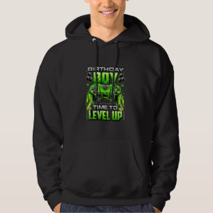 Birthday Boy Time to Level Up Video Gamer Funny Hoodie