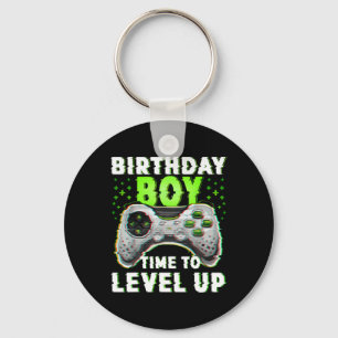Birthday Boy Time To Level Up Video Games Gamer Bi Key Ring