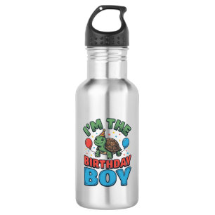 Birthday Boy Turtle Vintage Party Shirt Design_1 532 Ml Water Bottle
