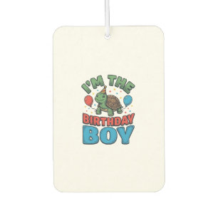Birthday Boy Turtle Vintage Party Shirt Design_1 Car Air Freshener