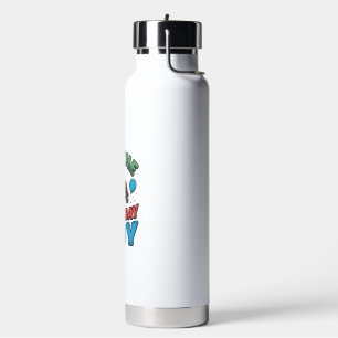Birthday Boy Turtle Vintage Party Shirt Design_1 Water Bottle