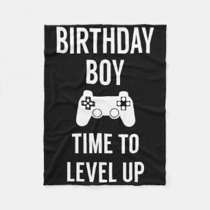 Birthday Boy Video Game Birthday Party Fleece Blanket