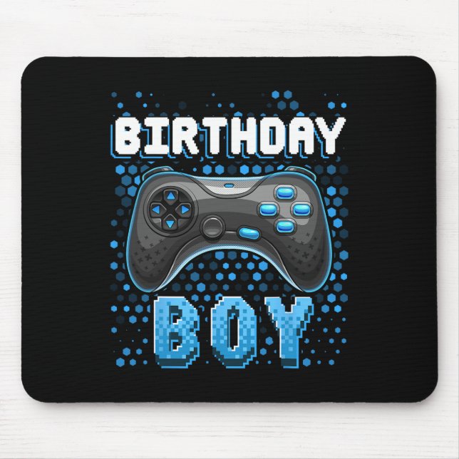 Birthday Boy Video Game Controller Birthday Gamer  Mouse Pad (Front)