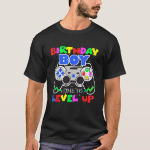Birthday Boy Video Game Time to Level Up Funny Gam T-Shirt