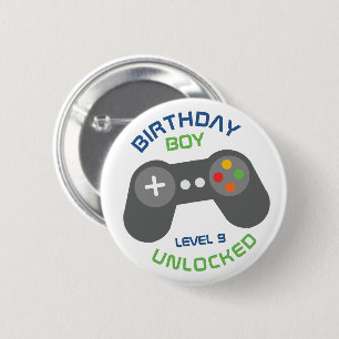Birthday Boy Video Games Themed Party 6 Cm Round Badge