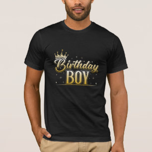 Birthday boy with crown t shirt design