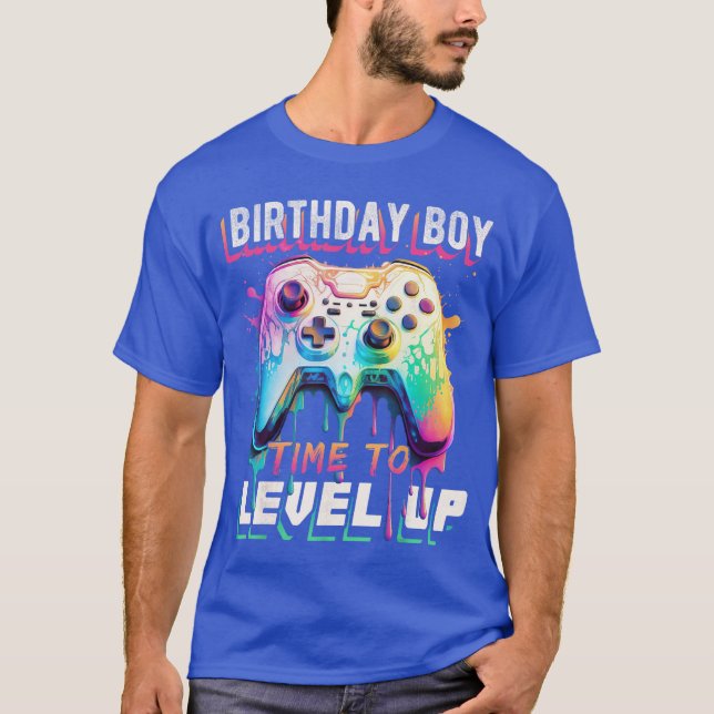 Birthday Boyime to Level Up Video Game Birthday Pa T-Shirt (Front)