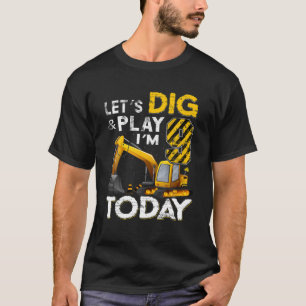 Birthday Boys I'm 9 Construction 9Th Birthday Exca T-Shirt