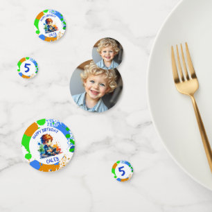 Birthday Boy's name and age Personalised Photo Confetti