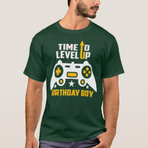 Birthday Boys Time To Level Up Gaming  Video T-Shirt