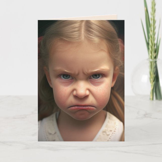 BIRTHDAY BRAT FUNNY CARD FOR HER  (Front)