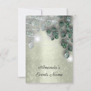 Birthday Bridal Shower Light Jar Rustic Greenery Invitation