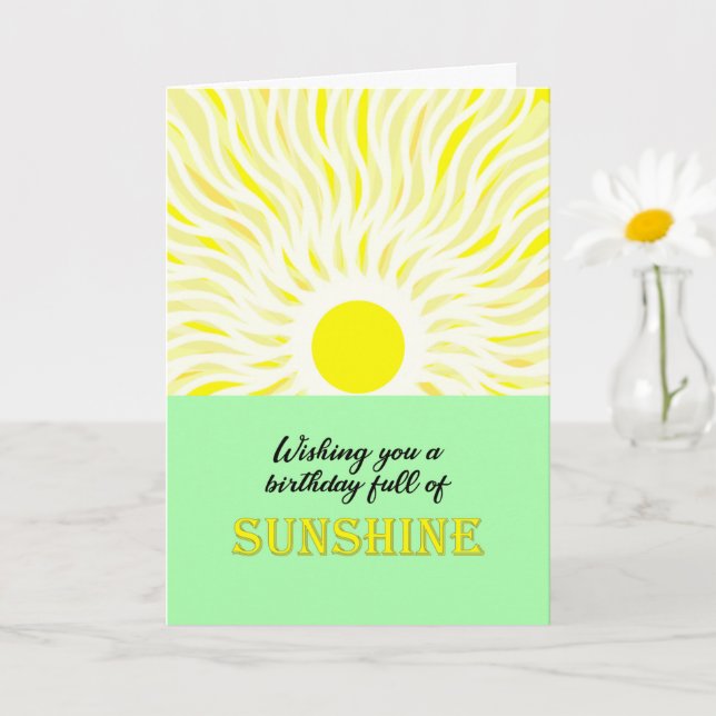 Birthday Bright Sunshine Card (Small Plant)