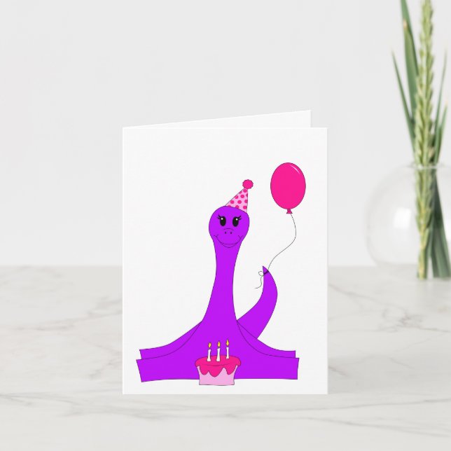 Birthday Brontosaurus! Card (Front)
