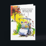 birthday brother golf game card<br><div class="desc">Your golfing brother will be delighted after being lightly miffed by your light humourous criticism of his golf game,  assuming he is not on the professional tour. His birthday will be celebrated with more delight if you make him laugh,  even if it is only at his expense.</div>