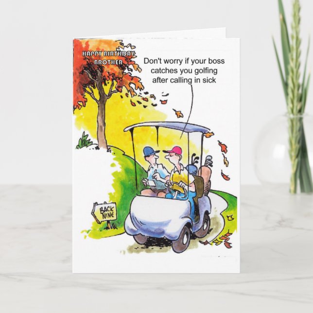 birthday brother golf game card (Front)
