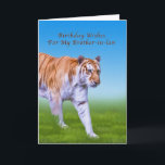 Birthday,  Brother-in-law, Tiger Walking Card<br><div class="desc">This green-eyed tiger is ready to wish someone special a happy birthday on this colourful greeting card.</div>